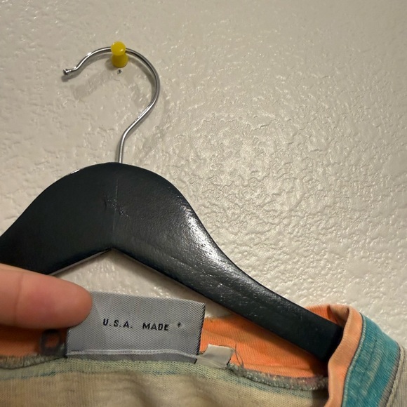 80s Quiksilver Vintage Striped Men’s Blue/Grey Patched Surf Shirt L 24x26 - Picture 6 of 7